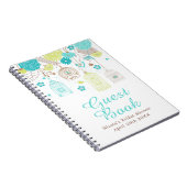 Carnet Elegant Floral Green and Blue Bridal Shower (Côté Droit)