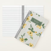 Carnet Élégant floral jaune et beige (À l'intérieur)
