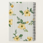 Carnet Élégant floral jaune et beige (Verso)