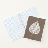Carnet Elegant Floral Leaf Design – White and Soft Grey  (Intérieur)