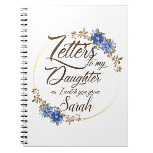 Carnet Elégant Floral Lettres design chic