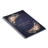 Carnet Élégant floral monogrammed professionnel (Côté Droit)