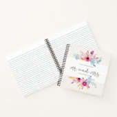 Carnet Elégant Floral Mr & Mrs Mariage Guestbook (Intérieur)