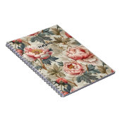 Carnet Elegant floral pattern. Pale pink peonies  (Côté Droit)