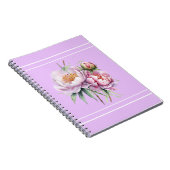 Carnet Elegant Floral Peony Spiral Photo Notebook - Lilac (Côté Droit)