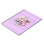 Carnet Elegant Floral Peony Spiral Photo Notebook - Lilac (Côté gauche)