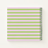Carnet Élégant floral sur mesure Pastel Horizontal (Dos)