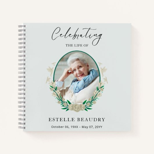 Carnet Elegant Funeral Celebration of life Guest Book (Devant)