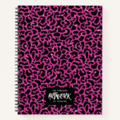 Carnet Elegant Glitter Hot Pink Sketchbook Notebook (Devant)