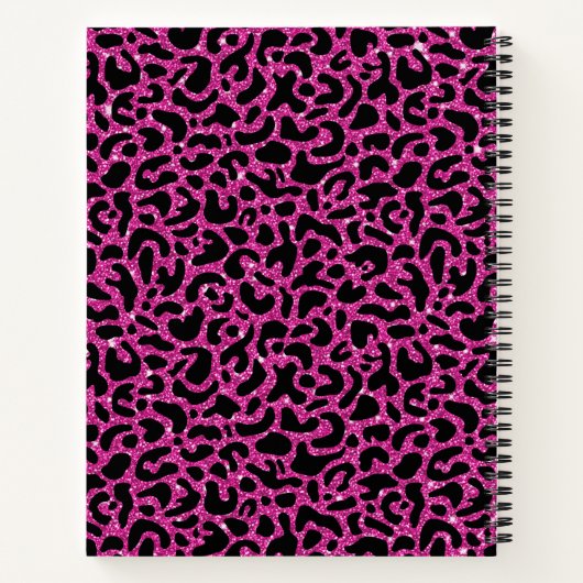 Carnet Elegant Glitter Hot Pink Sketchbook Notebook (Dos)