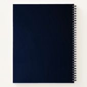 Carnet Elégant Gold Blue Rose Abstrait (Dos)