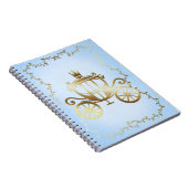 Carnet Elégant Gold Carriage Blue Storybook Princesse (Côté Droit)