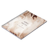 Carnet Elegant Gold Glitter Agate Marble Texture Beige (Côté gauche)