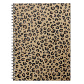 Carnet Elegant Gold Glitter Black Leopard (Devant)