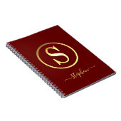 Carnet Élégant Gold Initial S (Côté Droit)