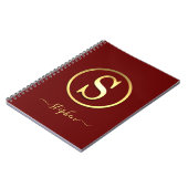 Carnet Élégant Gold Initial S (Côté gauche)