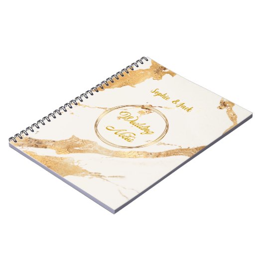 Carnet Elegant Gold Marble Wedding Notes Notebook (Côté gauche)