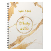 Carnet Elegant Gold Marble Wedding Notes Notebook (Devant)