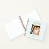 Carnet Élégant Gold Script Sky Blue Mariage Guestbook (Intérieur)