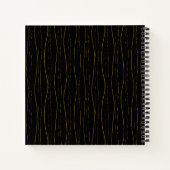 Carnet Elegant Gold Wavy Lines Pattern (Dos)