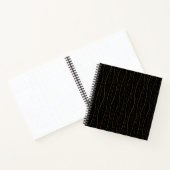 Carnet Elegant Gold Wavy Lines Pattern (Intérieur)