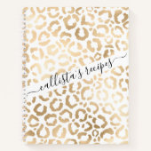 Carnet Elegant Gold White Leopard Cheetah Animal Print (Devant)