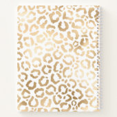 Carnet Elegant Gold White Leopard Cheetah Animal Print (Dos)