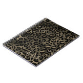 Carnet Elegant Golden Brown Leopard Monogram Notebook (Côté gauche)