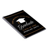 Carnet Élégant Graduation Custom Graduate Keepsaké (Côté Droit)