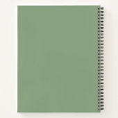 Carnet Elegant Green Gold Eucalyptus Nom Sketchbook (Dos)