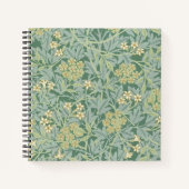 Carnet Elegant Green Jasmine Floral Pattern (Devant)