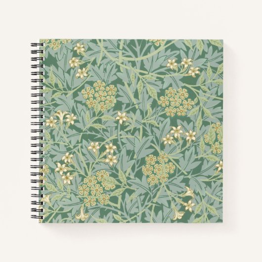 Carnet Elegant Green Jasmine Floral Pattern (Devant)