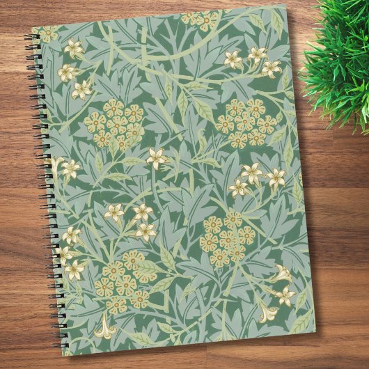 Carnet Elegant Green Jasmine Floral Pattern