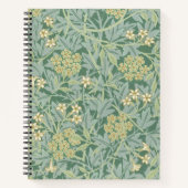 Carnet Elegant Green Jasmine Floral Pattern (Devant)
