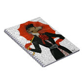 Carnet Elégant Greyhound et parapluie rouge 2 (Côté Droit)