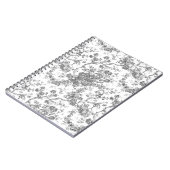 Carnet Élégant Gris de Toile Vintage (Côté gauche)