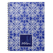 Carnet Élégant gris-gris gris gris initial monogrammé (Devant)