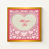 Carnet Élégant Heureuse Sainte-Valentin de coeur rose élé (Dos)