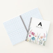 Carnet Elegant Initial Stylish Floral Notebook (Intérieur)