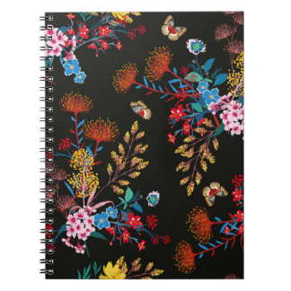 Carnet Élégant jardin fleuri et papillons dans 