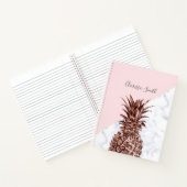 Carnet Elégant joli rose d'ananas en marbre blanc (Intérieur)