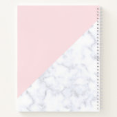 Carnet Elégant joli rose d'ananas en marbre blanc (Dos)