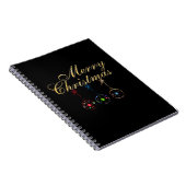 Carnet Élégant Joyeux Noël Snowflake Art (Côté Droit)