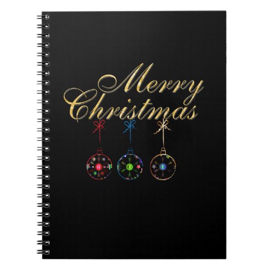 Carnet Élégant Joyeux Noël Snowflake Art (Devant)