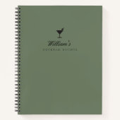 Carnet Elégant Kaki Groomsman Cadeau Blank Cocktail Recet (Devant)