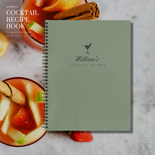 Carnet Elégant Kaki Groomsman Cadeau Blank Cocktail Recet