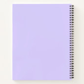 Carnet Élégant lavande violet nom monogramme initial  (Dos)