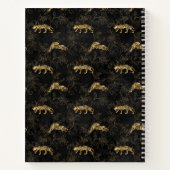Carnet Élégant Léopard Noir Monogrammé (Dos)