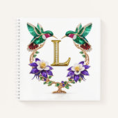 Carnet Elegant Letter L Wedding Planner Hummingbird (Devant)
