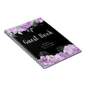 Carnet Elegant Lilac and Silver Flowers Guest Book (Côté Droit)